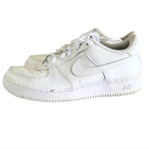 Youth Nike AF1 Air Force One White Leather Athletic Sneaker 7 7Y Boy Girl Kid